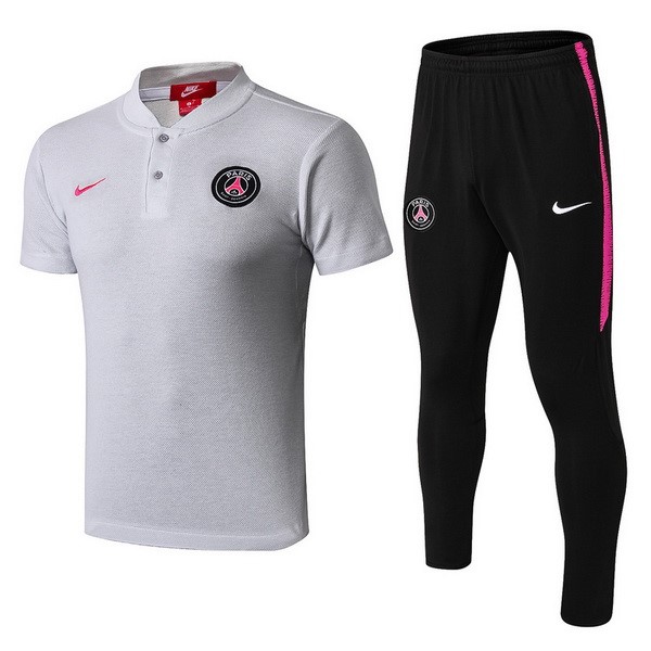 Polo Conjunto Completo Paris Saint Germain 2018-19 Negro Rosa